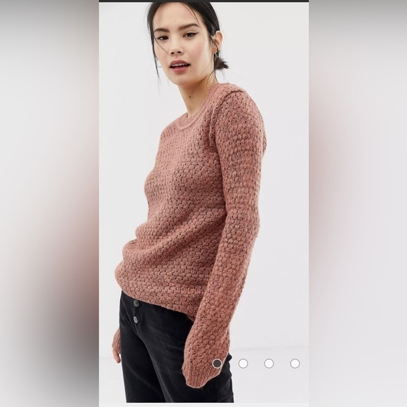 Ichi Textured Knit Sweater Light Mahogany Colour Size XXL - Picture 4 of 14